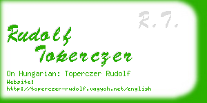 rudolf toperczer business card